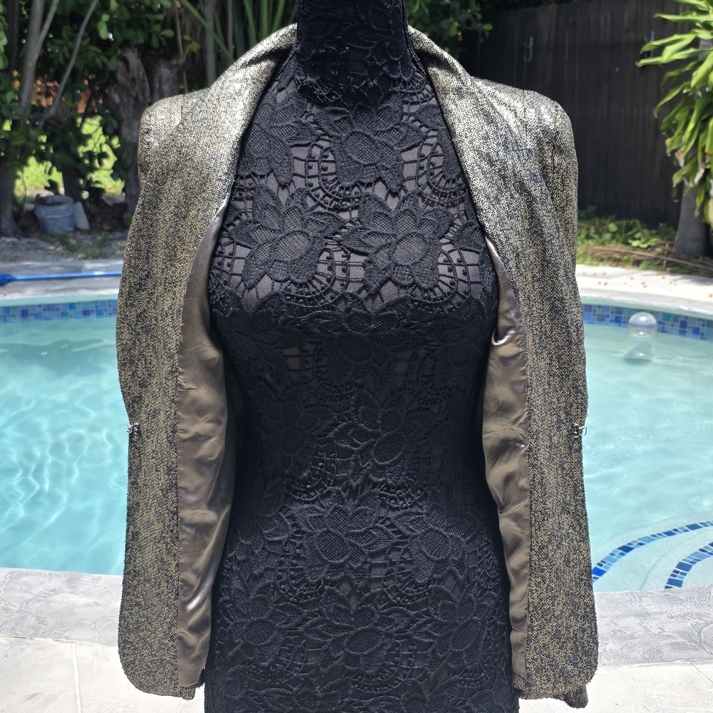 Elegant Metallic Women's Blazer - Picture 3 of 3